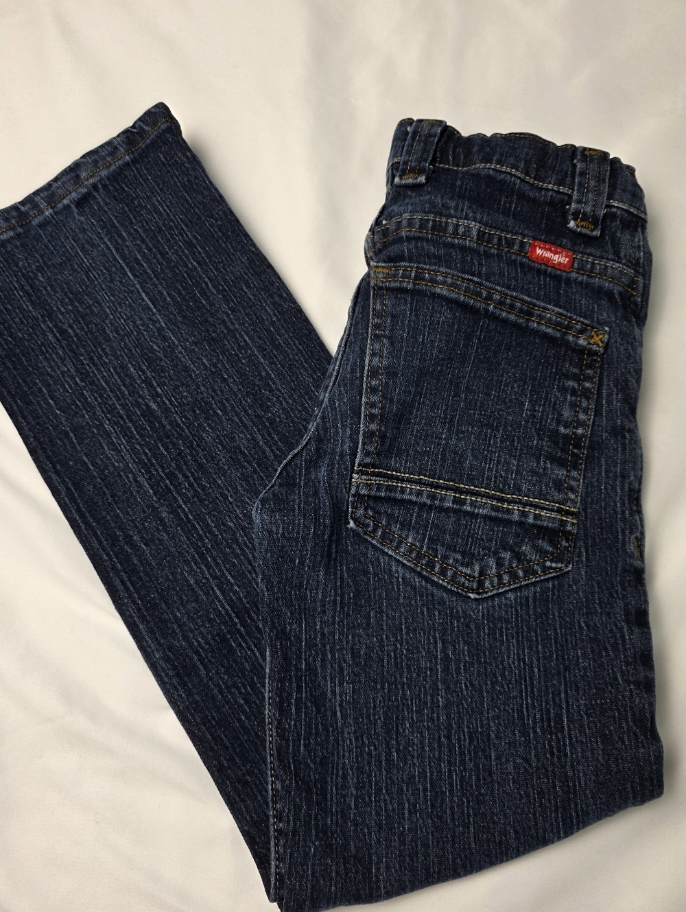 Wrangler Boys 10 Slim Adjustable Stretch Relaxed Fit Jeans - Light MARKS